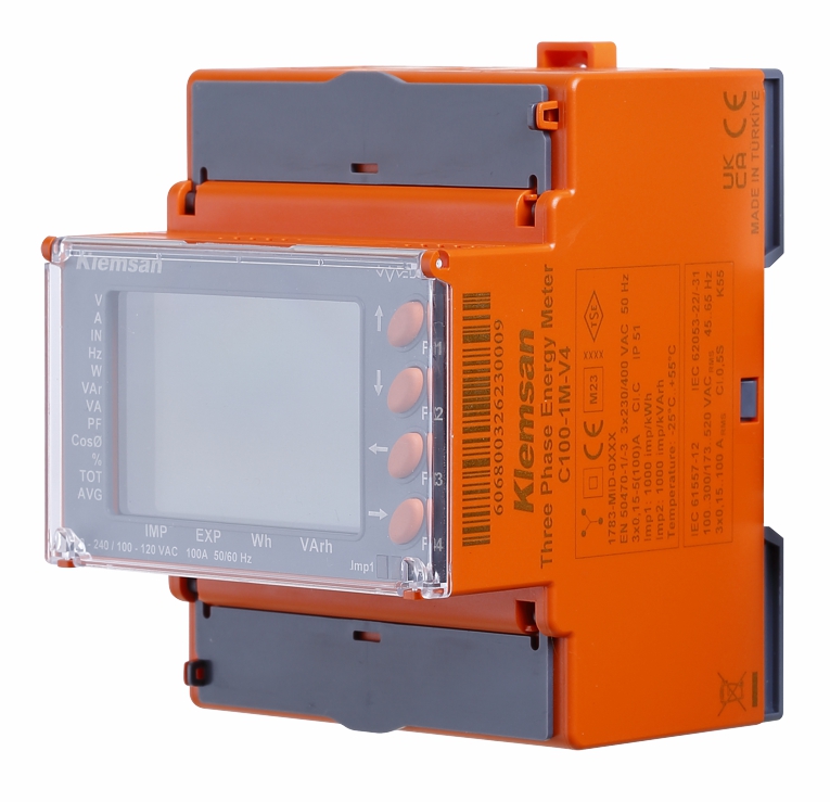 Liczniki energii elektrycznej,1 i&nbsp;3-fazowe na&nbsp;szynę, bezpośrednie i&nbsp;pośrednie, MID, RS485
